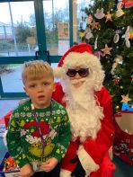 Santa comes to school