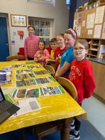School council browse over the plans for our new outdoor areas