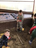 Outdoors fun with our friends from St Mary’s.